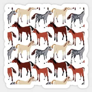 Horse pattern in light green Sticker